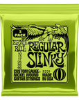 Ernie Ball 3221 Regular Slinky Electric Guitar Strings. 3 Pack.